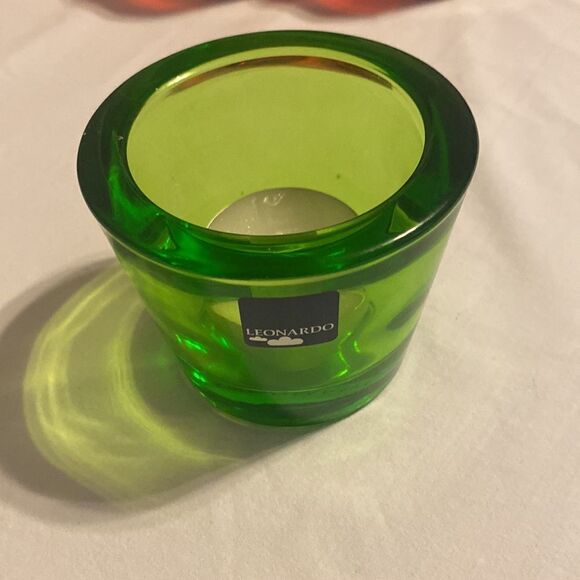 Vintage Leonardo Germany Set of 5 Votive Candles Yellow Red and Green - Picture 7 of 7